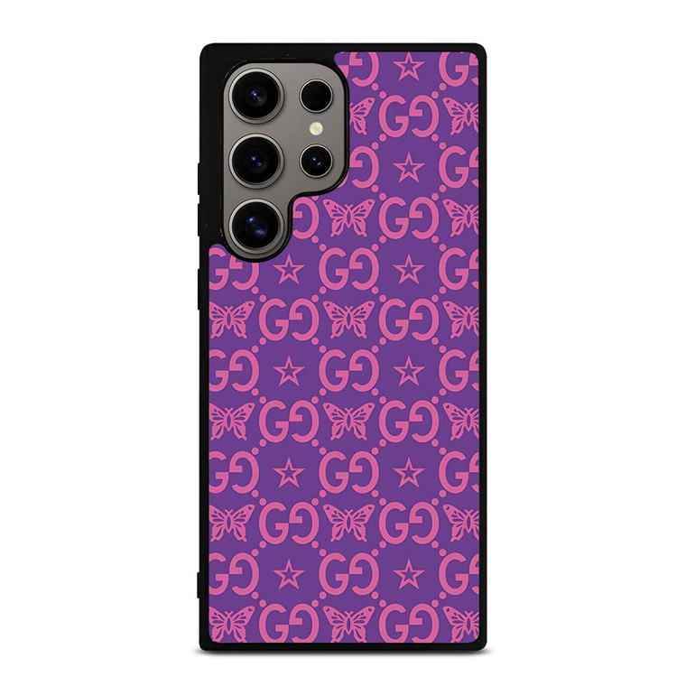 GUCCI LOGO STAR BUTTERFLIES PATTERN Samsung Galaxy S24 Ultra Case Cover GUCCI LOGO STAR BUTTERFLIES PATTERN Samsung Galaxy S24 Ultra Case Cover