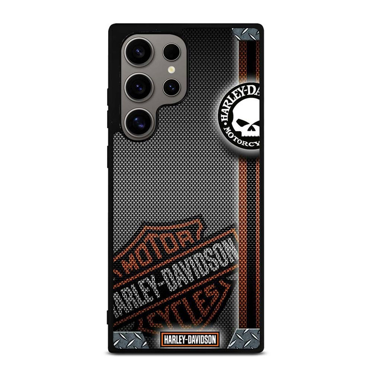HARLEY DAVIDSON LOGO METAL TEXTURE Samsung Galaxy S24 Ultra Case Cover