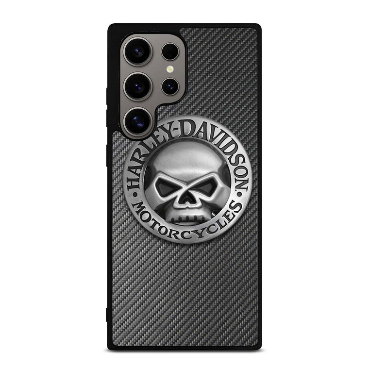 HARLEY DAVIDSON MOTORCYCLES SKULL LOGO CARBON Samsung Galaxy S24 Ultra Case Cover HARLEY DAVIDSON MOTORCYCLES SKULL LOGO CARBON Samsung Galaxy S24 Ultra Case Cover