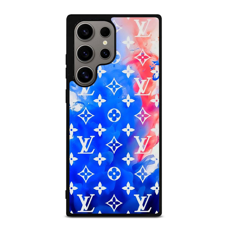 LOUIS VUITTON LV LOGO PATTERN BLUE RED Samsung Galaxy S24 Ultra Case Cover