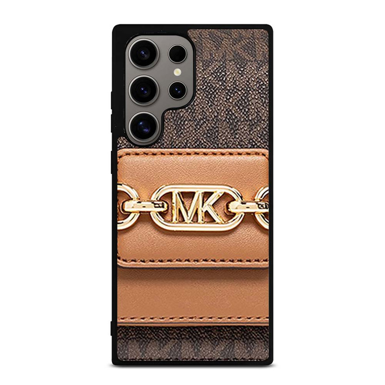 MICHAEL KORS MK LOGO BROWN SHOULDER BAG Samsung Galaxy S24 Ultra Case Cover