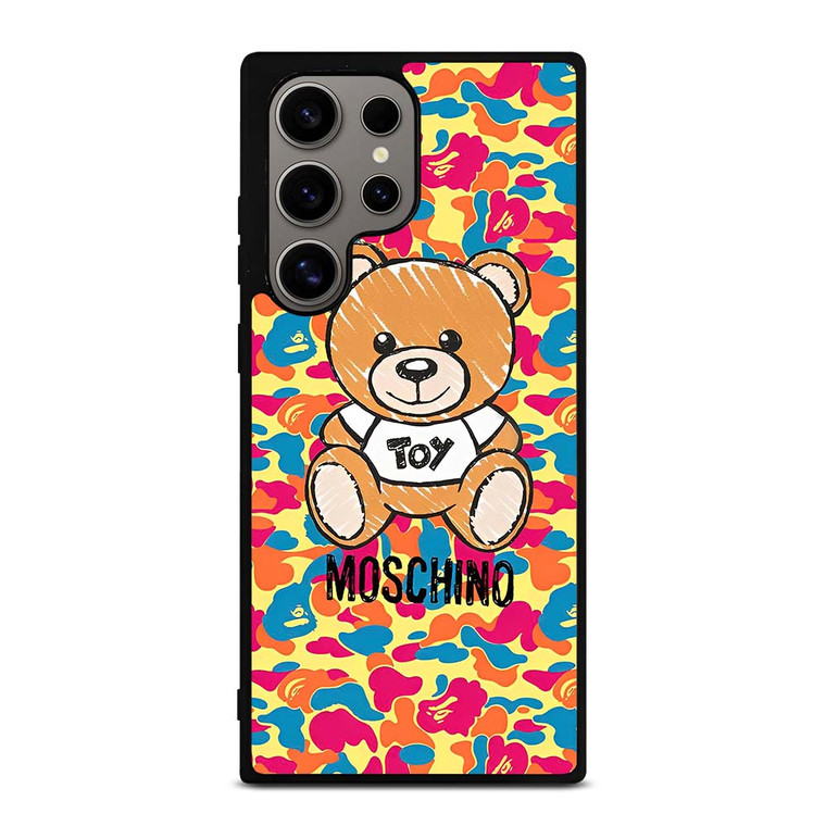 MOSCHINO X BAPE CAMO Samsung Galaxy S24 Ultra Case Cover