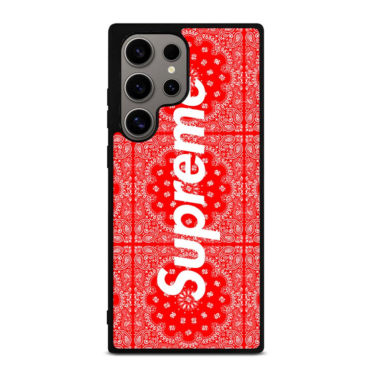 SUPREME RED BANDANA Samsung Galaxy S24 Ultra Case Cover