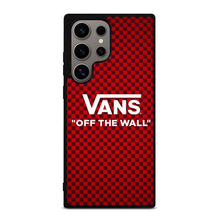 VANS OFF THE WALL RED CARBON Samsung Galaxy S24 Ultra Case Cover