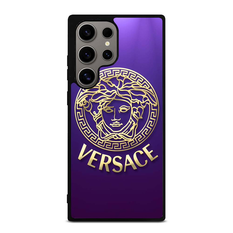 VERSACE SILVER VIOLET LOGO Samsung Galaxy S24 Ultra Case Cover