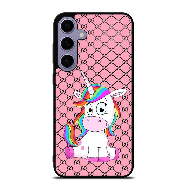 GUCCI LOGO PATTERN CUTE UNICORN Samsung Galaxy S24 Plus Case Cover