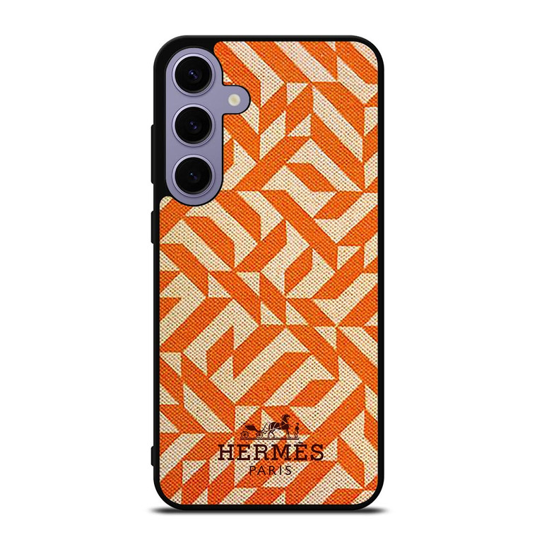 HERMES PARIS PATTERN ORANGE Samsung Galaxy S24 Plus Case Cover HERMES PARIS PATTERN ORANGE Samsung Galaxy S24 Plus Case Cover