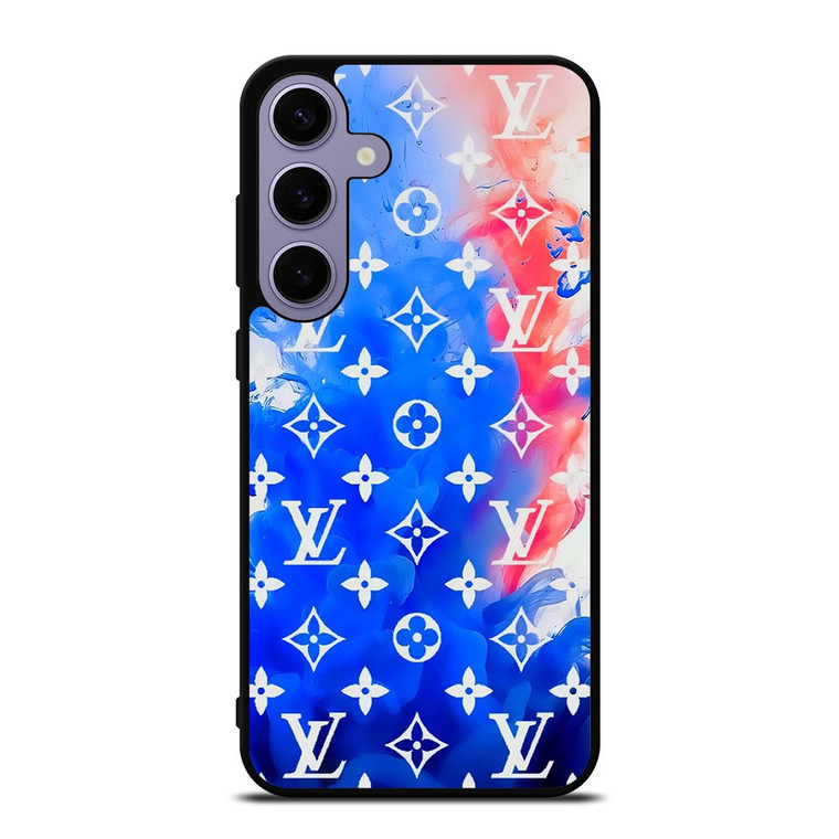 LOUIS VUITTON LV LOGO PATTERN BLUE RED Samsung Galaxy S24 Plus Case Cover