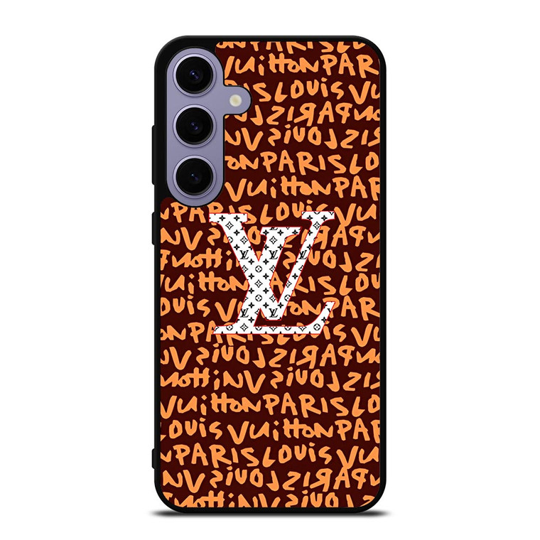 LOUIS VUITTON LV PARIS PATTERN LOGO BROWN Samsung Galaxy S24 Plus Case Cover