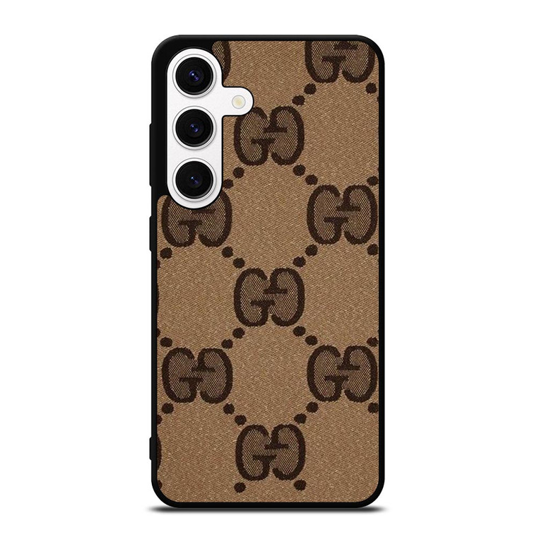 BROWN GUCCI LOGO PATTERN ICON Samsung Galaxy S24 Case Cover BROWN GUCCI LOGO PATTERN ICON Samsung Galaxy S24 Case Cover
