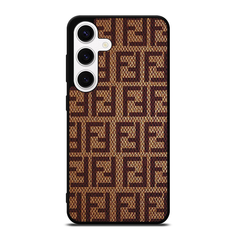FENDI PATTERN LOGO BROWN Samsung Galaxy S24 Case Cover FENDI PATTERN LOGO BROWN Samsung Galaxy S24 Case Cover