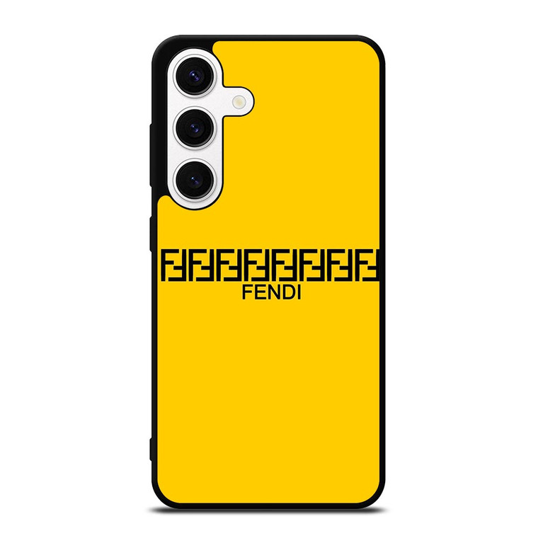 FENDI ROMA LOGO YELLOW Samsung Galaxy S24 Case Cover FENDI ROMA LOGO YELLOW Samsung Galaxy S24 Case Cover