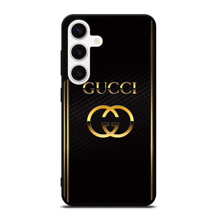 GUCCI LOGO BLACK GOLD Samsung Galaxy S24 Case Cover GUCCI LOGO BLACK GOLD Samsung Galaxy S24 Case Cover