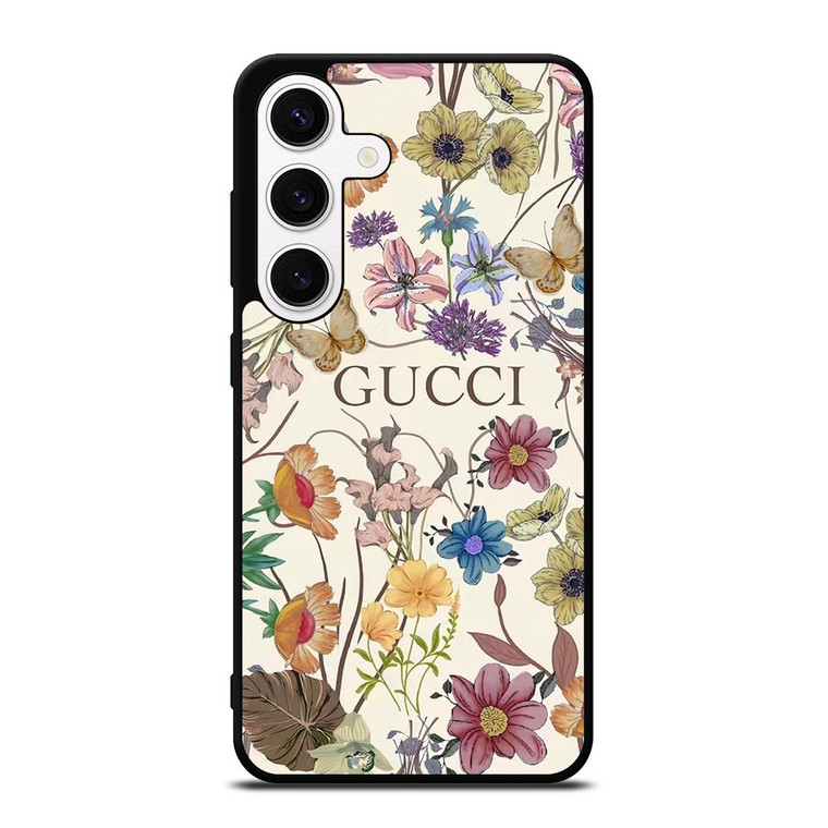 GUCCI LOGO FASHION FLOWERS Samsung Galaxy S24 Case Cover