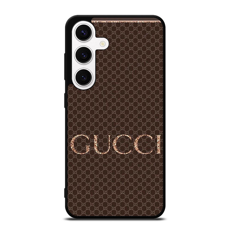 GUCCI LOGO PATTERN BROWN EMBLEM Samsung Galaxy S24 Case Cover GUCCI LOGO PATTERN BROWN EMBLEM Samsung Galaxy S24 Case Cover