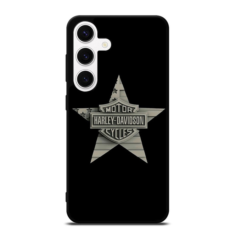HARLEY DAVIDSON WOODEN STAR LOGO Samsung Galaxy S24 Case Cover HARLEY DAVIDSON WOODEN STAR LOGO Samsung Galaxy S24 Case Cover