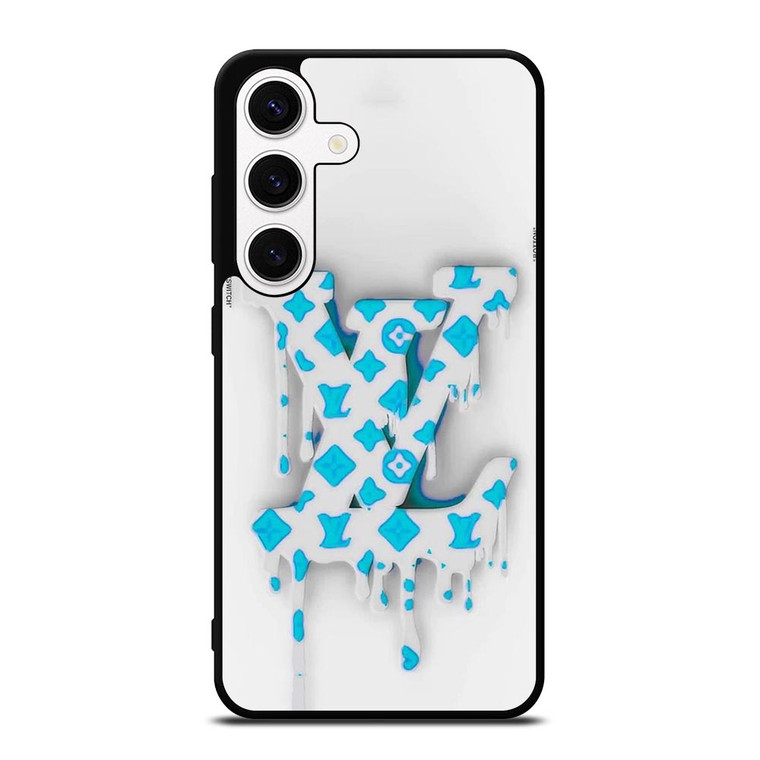 LOUIS VUITTON LV LOGO WHITE BLUE EMBLEM Samsung Galaxy S24 Case Cover