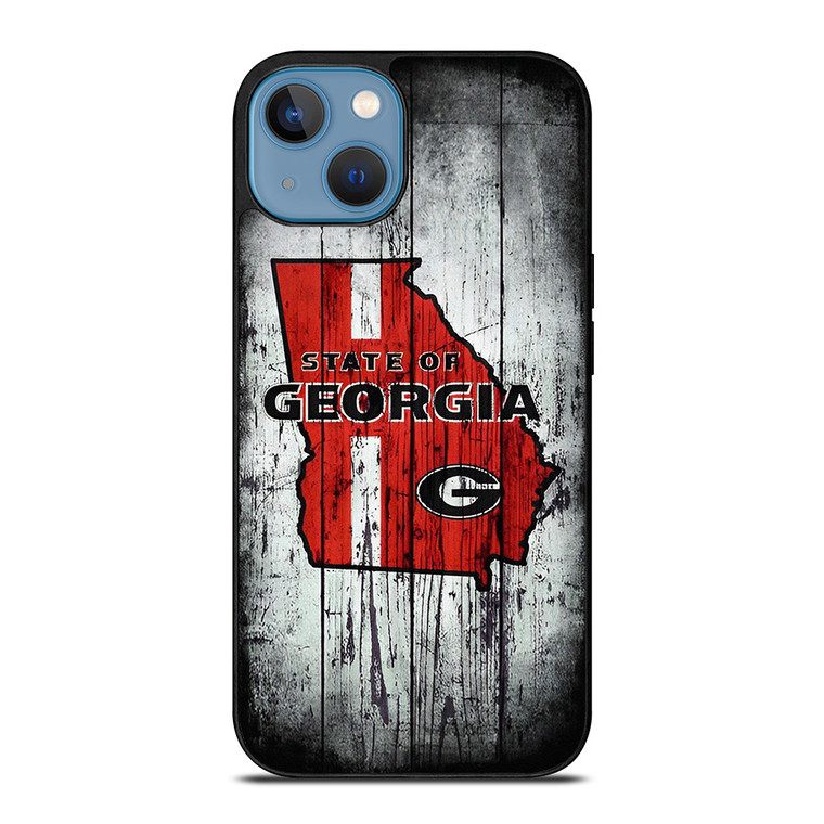 STATE OF GEORGIA WOOD SIGN iPhone 13 Case Cover