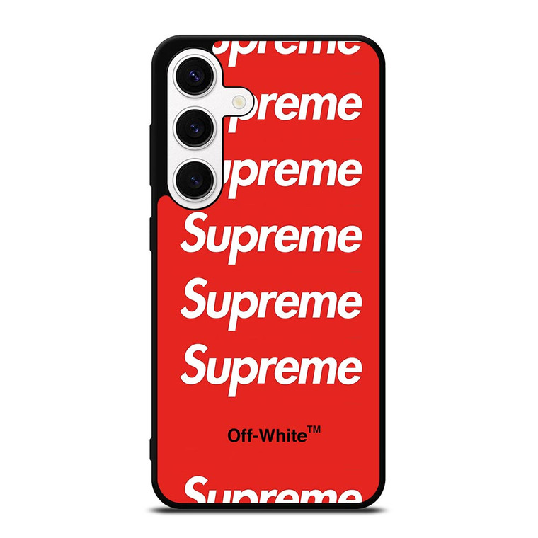 SUPREME RED OFF WHITE Samsung Galaxy S24 Case Cover