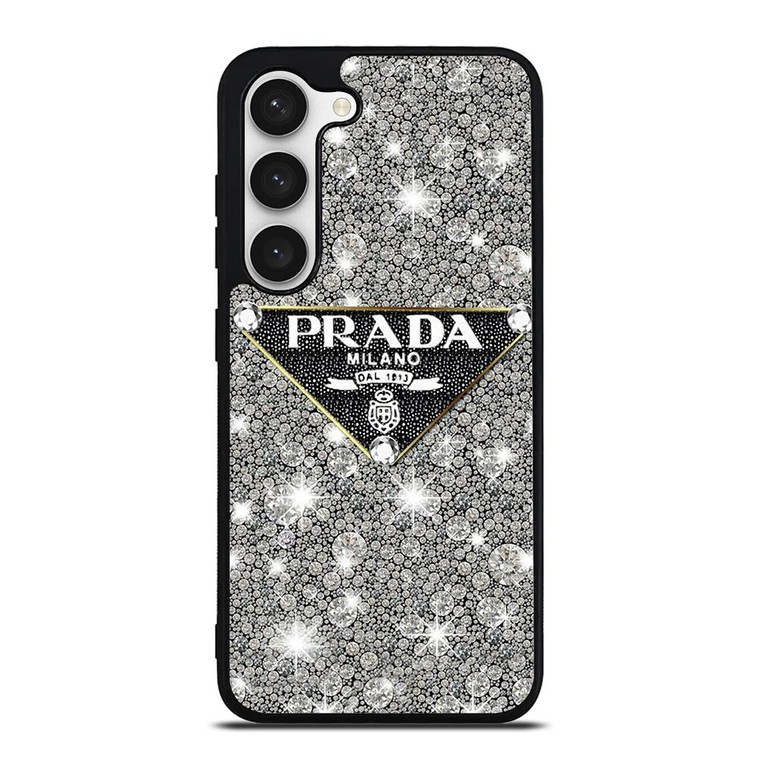 PRADA MILANO LOGO ON DIAMOND Samsung Galaxy S23 Case Cover