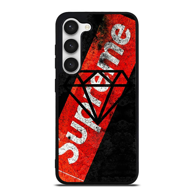 SUPREME DIAMOND SUPPLY CO BLACK Samsung Galaxy S23 Case Cover