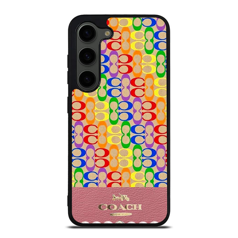 COACH NEW YORK ICON PINK LOGO Samsung Galaxy S23 Plus Case Cover