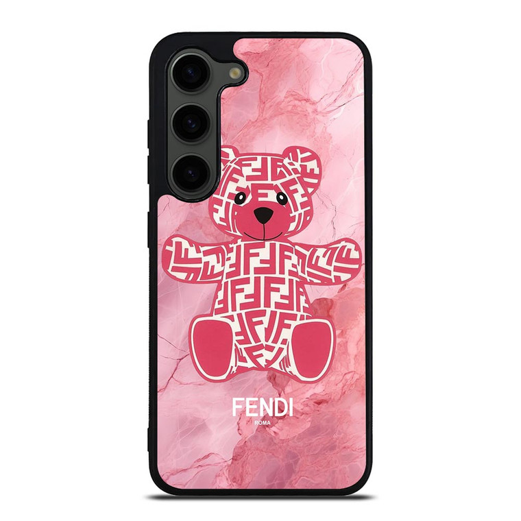 FENDI ROMA LOGO PINK BEAR Samsung Galaxy S23 Plus Case Cover