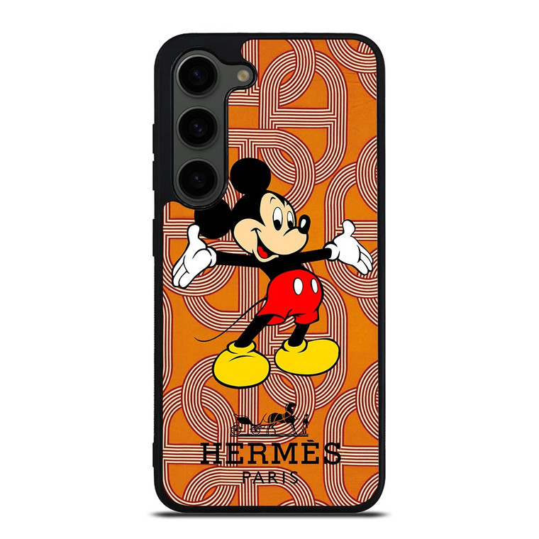HERMES PARIS PATTERN MICKEY MOUSE DISNEY Samsung Galaxy S23 Plus Case Cover HERMES PARIS PATTERN MICKEY MOUSE DISNEY Samsung Galaxy S23 Plus Case Cover
