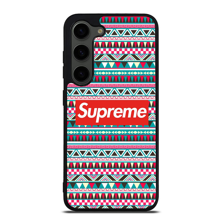 SUPREME AZTEC PATTERN Samsung Galaxy S23 Plus Case Cover