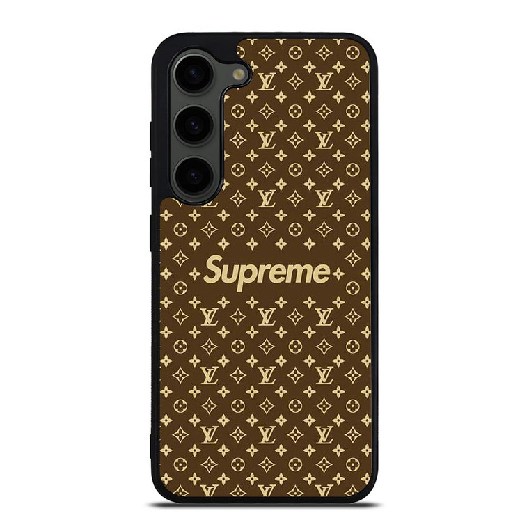 SUPREME BROWN PATTERN NEW Samsung Galaxy S23 Plus Case Cover