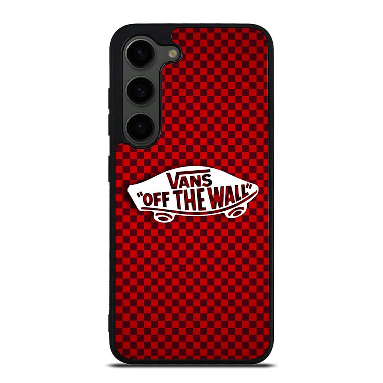 VANS OFF THE WALL SKATER RED CARBON Samsung Galaxy S23 Plus Case Cover