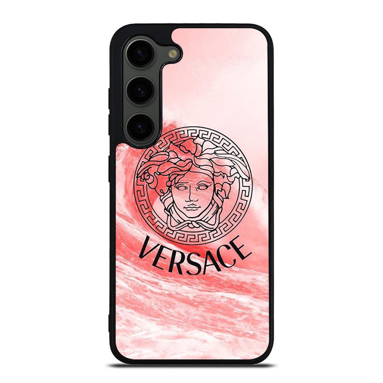 VERSACE LOGO PINK WAVES Samsung Galaxy S23 Plus Case Cover