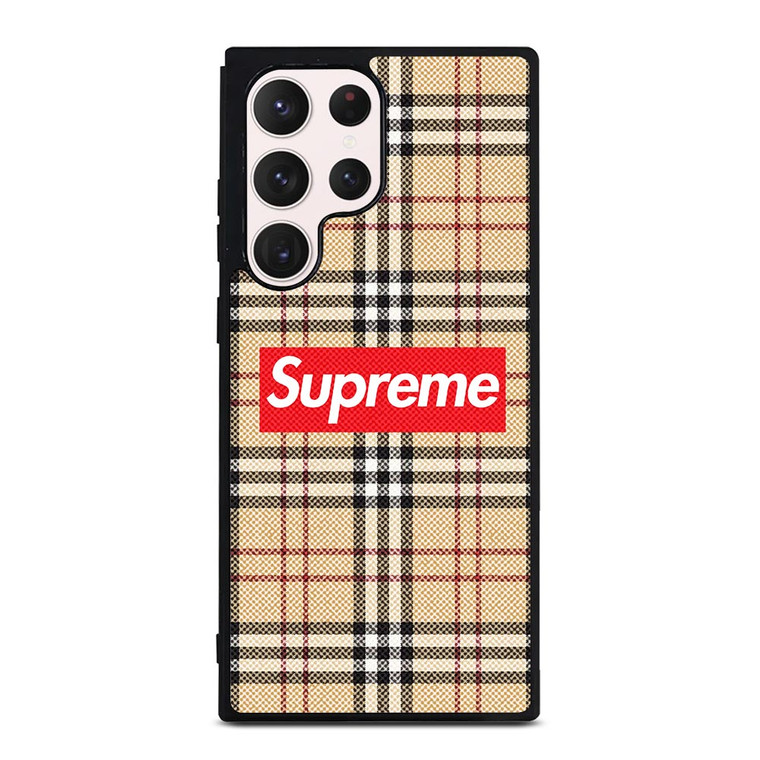 BURBERRY X SUPREME Samsung Galaxy S23 Ultra Case Cover