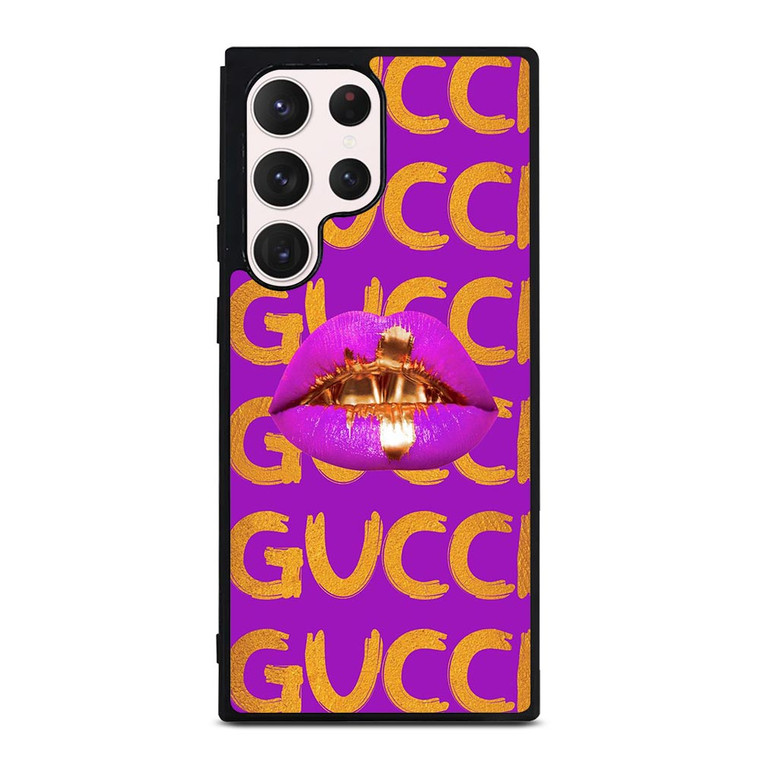 GUCCI GOLDEN PINK LIP Samsung Galaxy S23 Ultra Case Cover GUCCI GOLDEN PINK LIP Samsung Galaxy S23 Ultra Case Cover