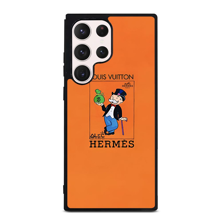 HERMES LOUIS VUITTON LV LOGO MONOPOLI ICON Samsung Galaxy S23 Ultra Case Cover HERMES LOUIS VUITTON LV LOGO MONOPOLI ICON Samsung Galaxy S23 Ultra Case Cover