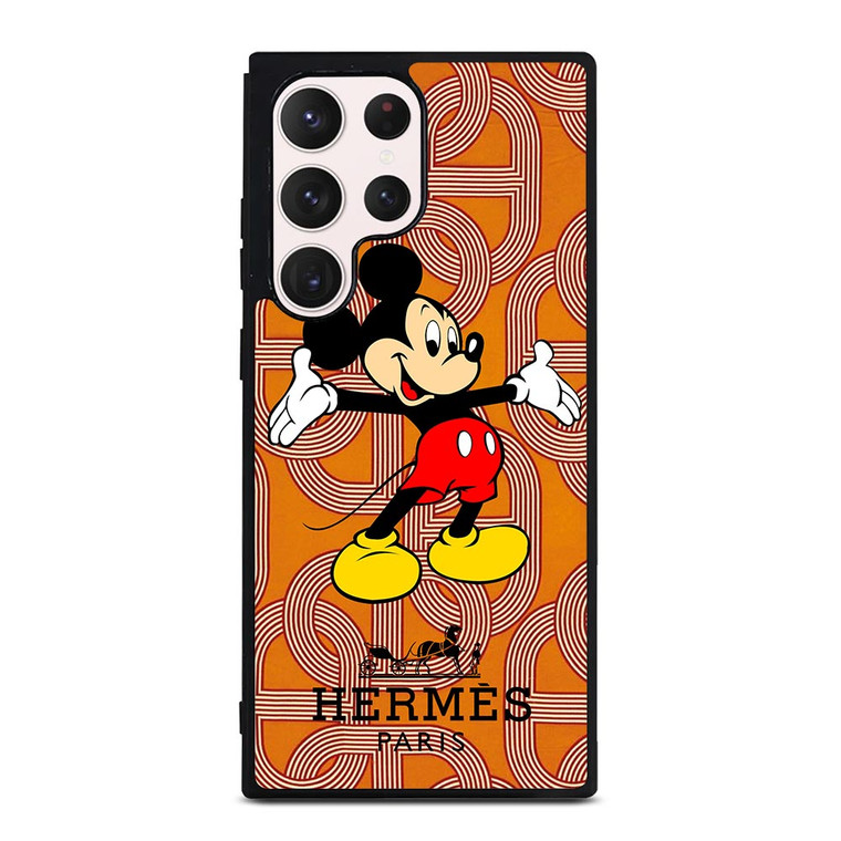 HERMES PARIS PATTERN MICKEY MOUSE DISNEY Samsung Galaxy S23 Ultra Case Cover HERMES PARIS PATTERN MICKEY MOUSE DISNEY Samsung Galaxy S23 Ultra Case Cover