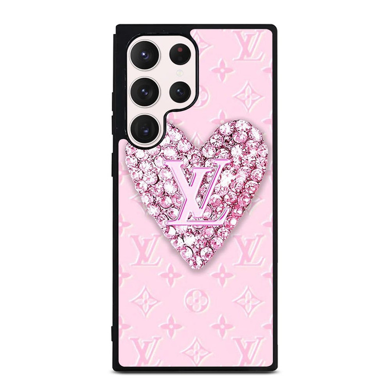 LOUIS VUITTON LOGO PINK HEART DIAMOND Samsung Galaxy S23 Ultra Case Cover LOUIS VUITTON LOGO PINK HEART DIAMOND Samsung Galaxy S23 Ultra Case Cover