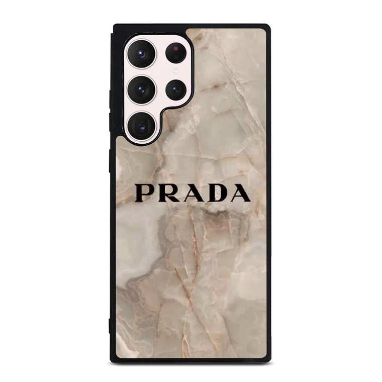 PRADA LOGO ICON ON MARBLE Samsung Galaxy S23 Ultra Case Cover