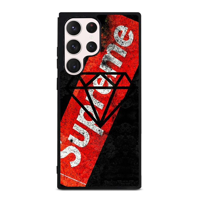 SUPREME X DIAMOND SUPPLY CO BLACK Samsung Galaxy S23 Ultra Case Cover
