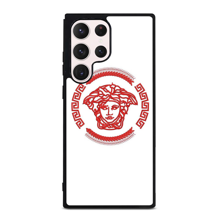VERSACE LOGO RED EMBROIDERY ICON Samsung Galaxy S23 Ultra Case Cover