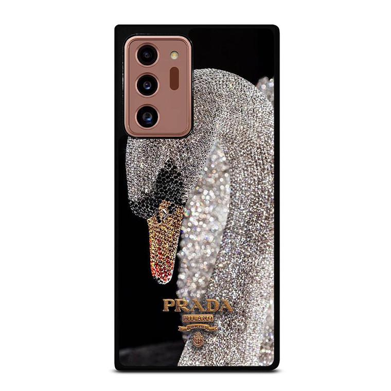PRADA MILANO LOGO DIAMOND SWAN Samsung Galaxy Note 20 Ultra Case Cover