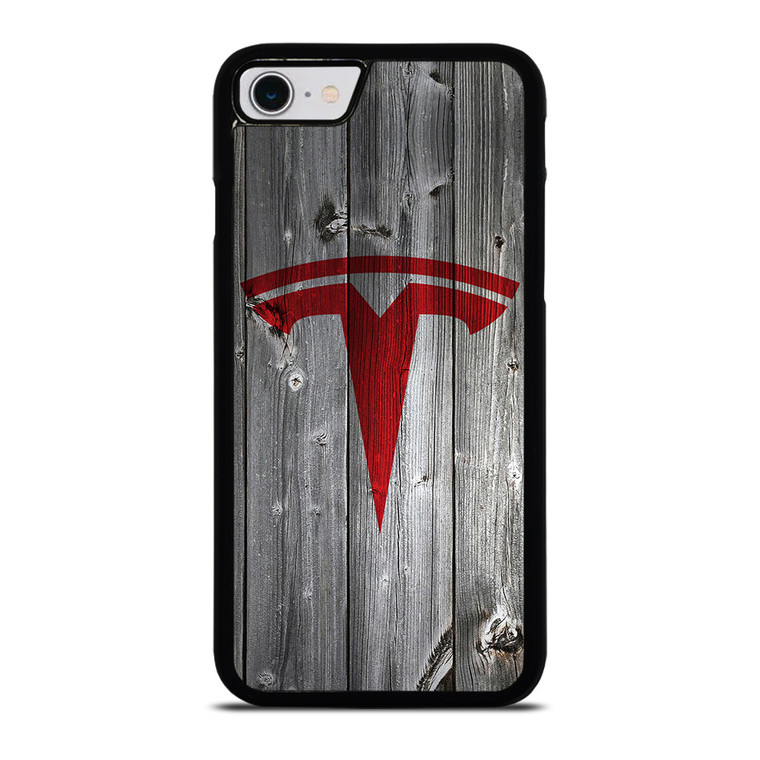 TESLA WOODEN LOGO  iPhone SE 2022 Case Cover