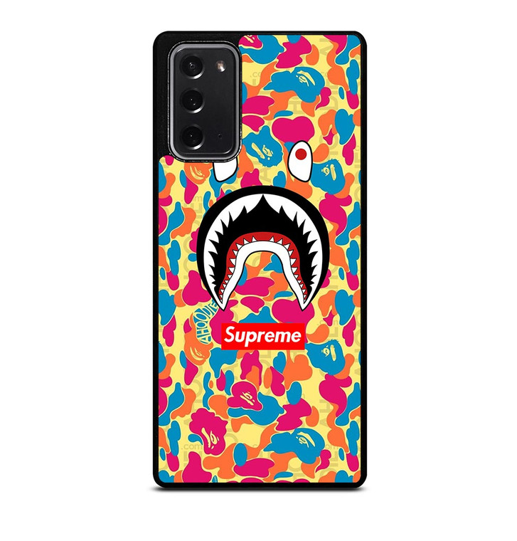 SUPREME BAPE CAMO COLOR FULL Samsung Galaxy Note 20 Case Cover