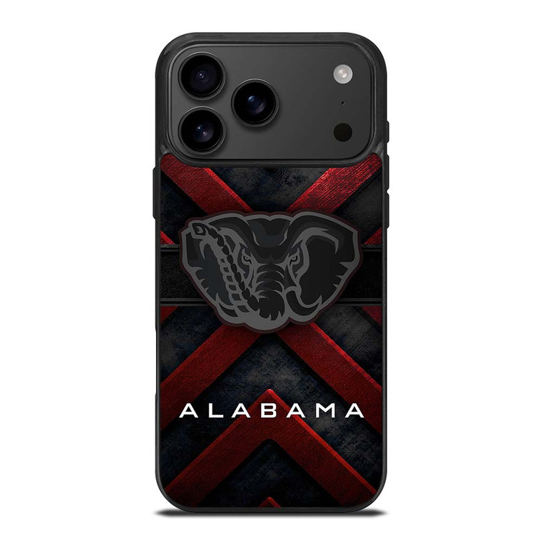 ALABAMA CRIMSON ROLL TIDE METAL EMBLEM iPhone 17 Pro Max Case Cover