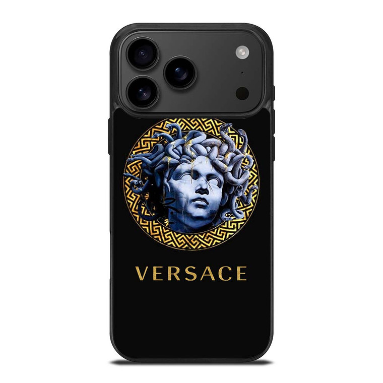 BLUE VERSACE MEDUSA LOGO iPhone 17 Pro Max Case Cover