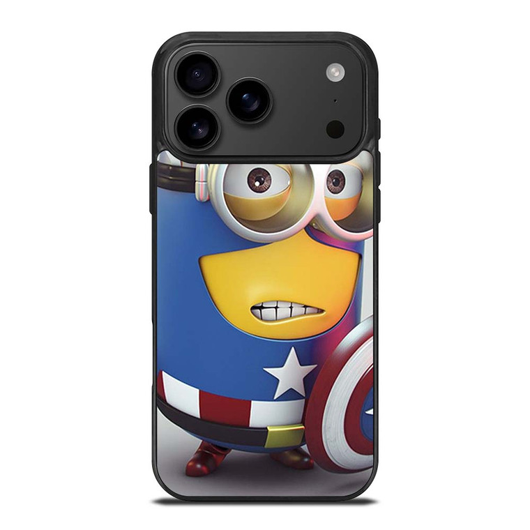 CAPTAIN AMERICA MINION CARTOON iPhone 17 Pro Max Case Cover