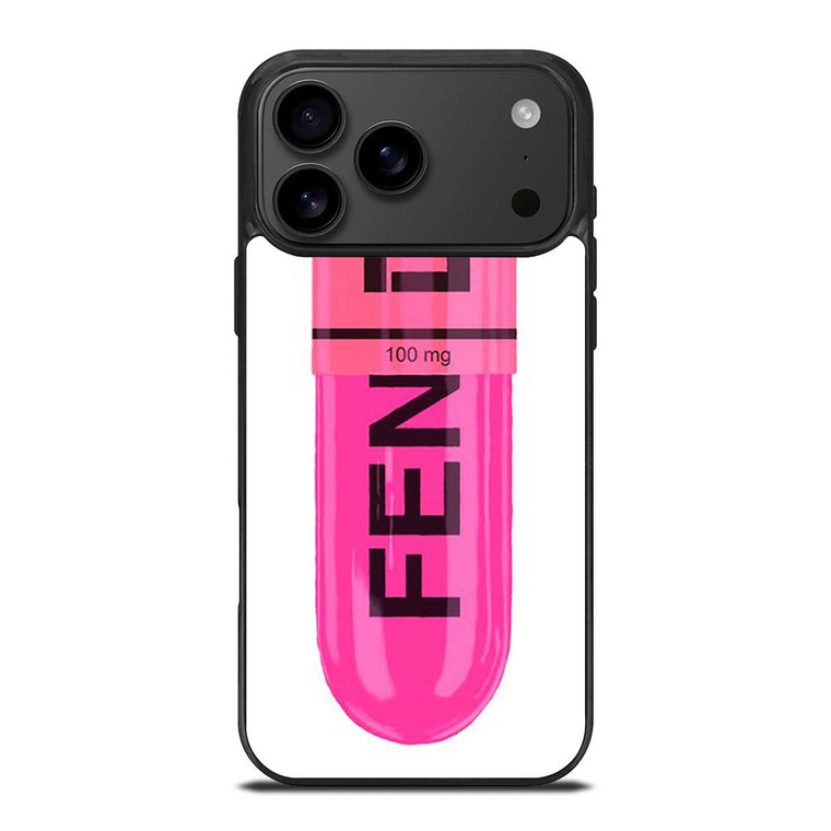 FENDI LOGO 100 MG PINK DRUG ICON iPhone 17 Pro Max Case Cover