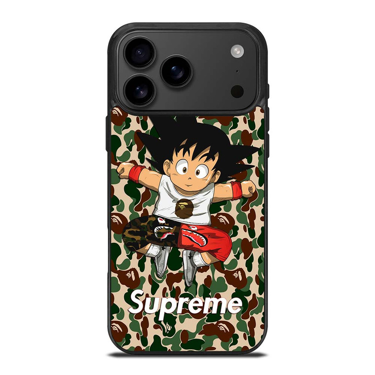 GOKU SUPREME BAPE SHARK CAMO iPhone 17 Pro Max Case Cover