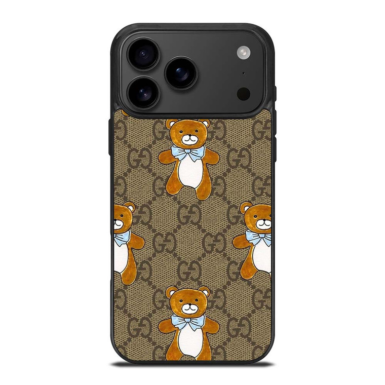 GUCCI TEDDY BEAR PATTERN iPhone 17 Pro Max Case Cover