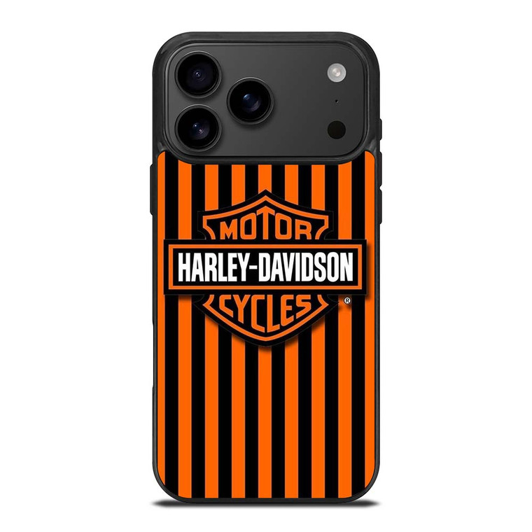 HARLEY DAVIDSON MOTOR CYCLES ORANGE STRIPE iPhone 17 Pro Max Case Cover